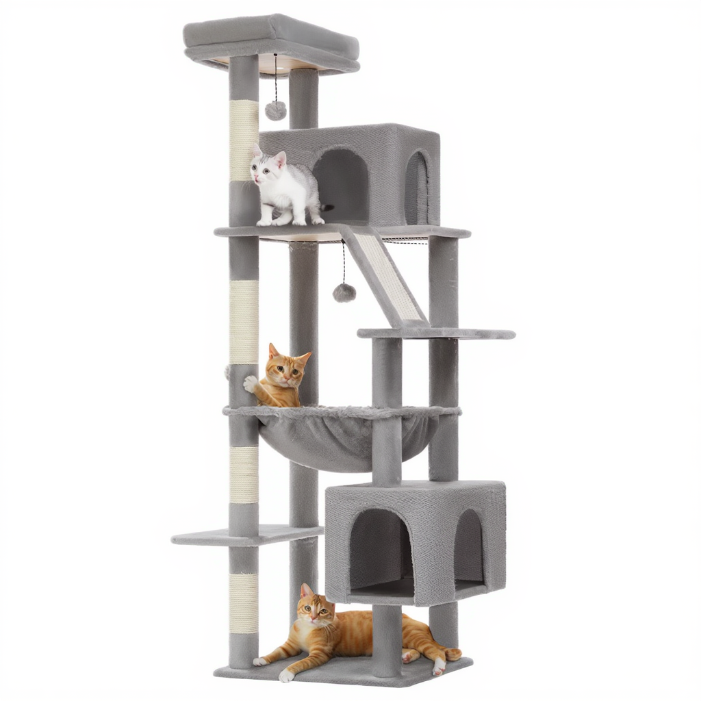 arbre-a-chat-maine-coon-design-180cm-tour-royale-xxl-a-2-niches-gris